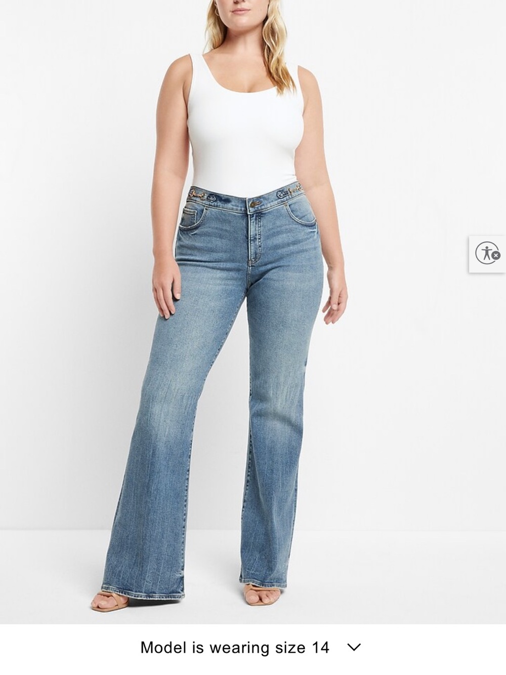 Express Horse-bit 70s Flare High Ride Jeans size 10